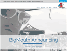 Tablet Screenshot of bigmouthannouncing.com